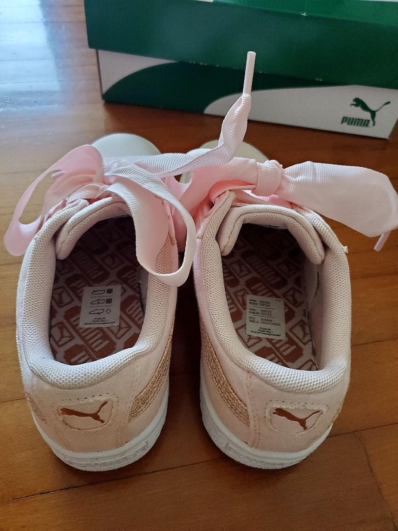 Puma heart canvas sale rose