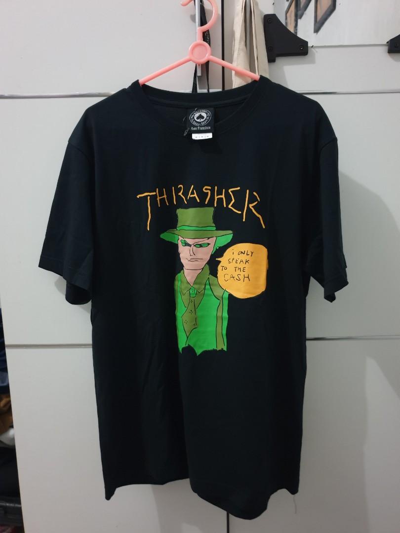 SALE Thrasher gonz cash tee Fesyen Pria Pakaian Atasan di