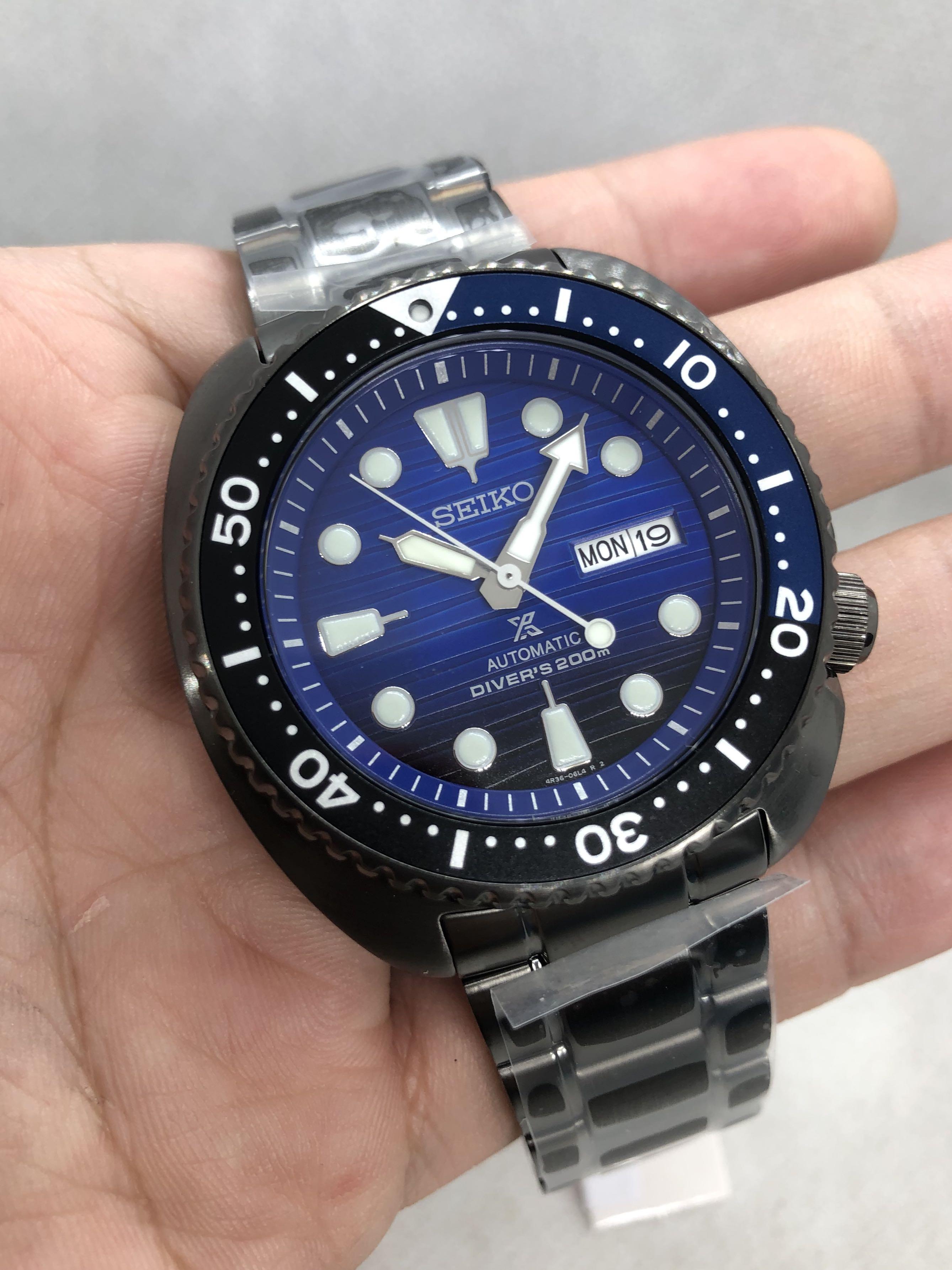 Seiko Prospex Turtle 45mm SRPD11K1 Blue Diver Auto BNIB, Luxury, Watches on  Carousell
