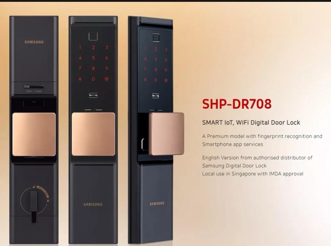 SHPDR708 Samsung Digital lock, smart lock, WiFi lock, door bell