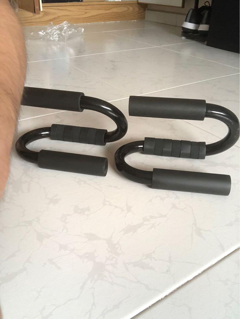 Wooden Gymnastics Rings & S-Shaped Push Up Bars Set - 1000lb Capacity, Adjustable Straps, For Calisthenics & Home Workouts