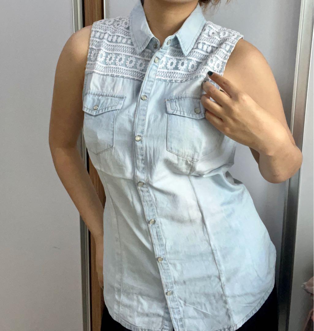 Bunga Denim Jeans Katun, Fesyen 
