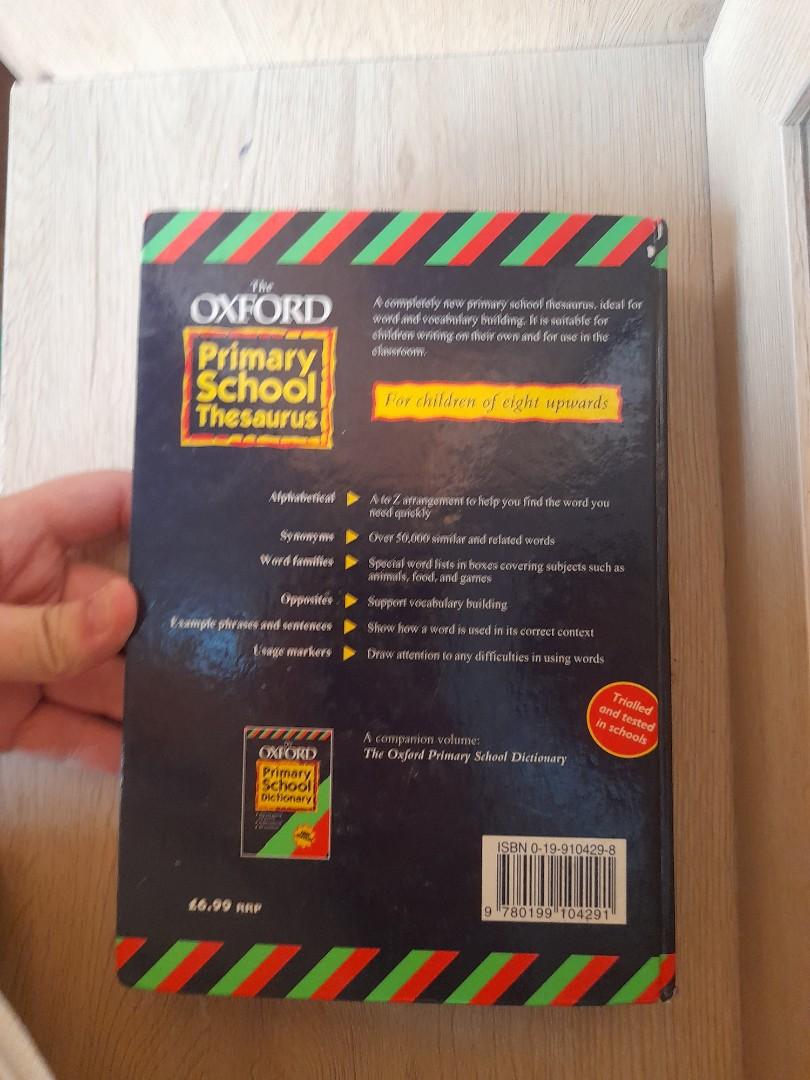 The Oxford Primary School Thesaurus hard bound book, Hobbies & Toys