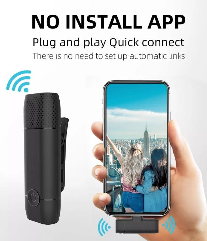 Uhf 領夾式無線錄音咪vlog Youtube 直播採訪電話android Ios Iphone 咪uhf Lavalier Lapel Wireless Microphone Recording Vlog Youtube Live Interview Phone Android Ios Iphone Microphone 音響器材 咪高風 麥克風