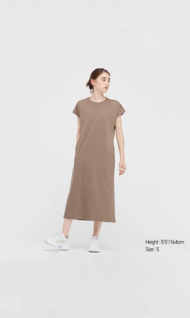Uniqlo mercerized french sleeve dress clearance