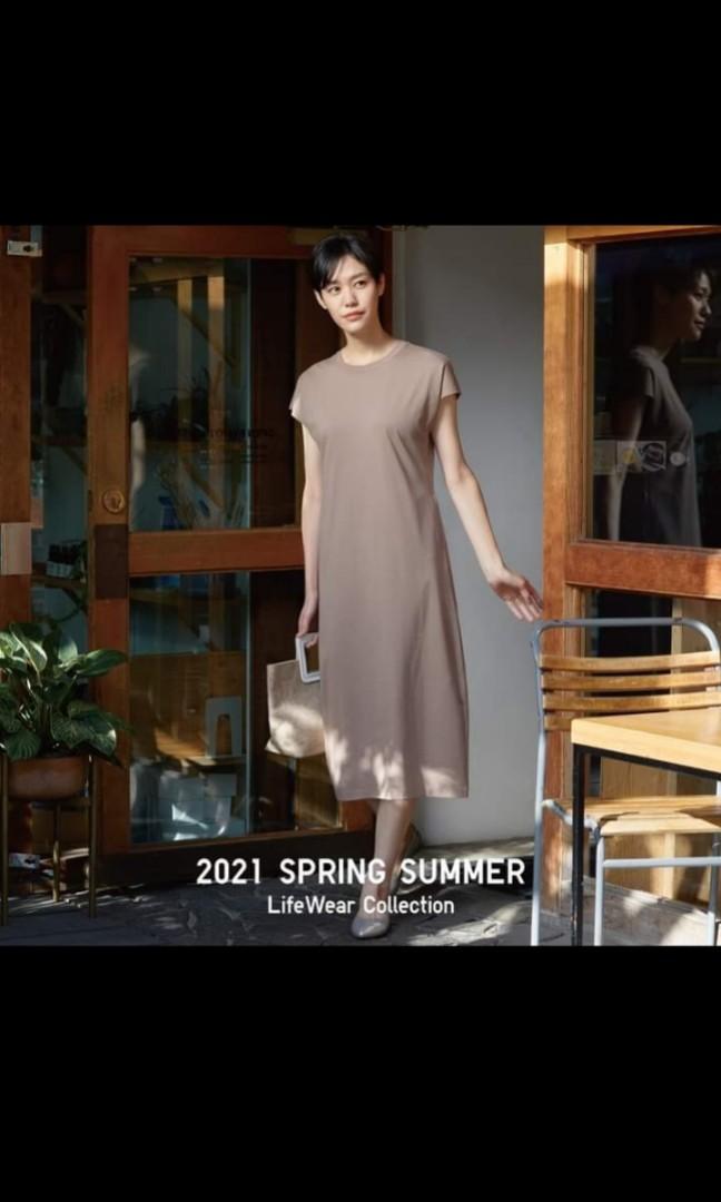 Uniqlo mercerized french sleeve dress hotsell