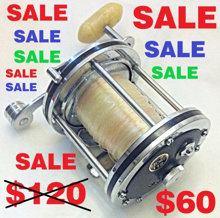 USED - Vintage FJORD S-112 Heavy Duty Trolling Reel - Right Hand