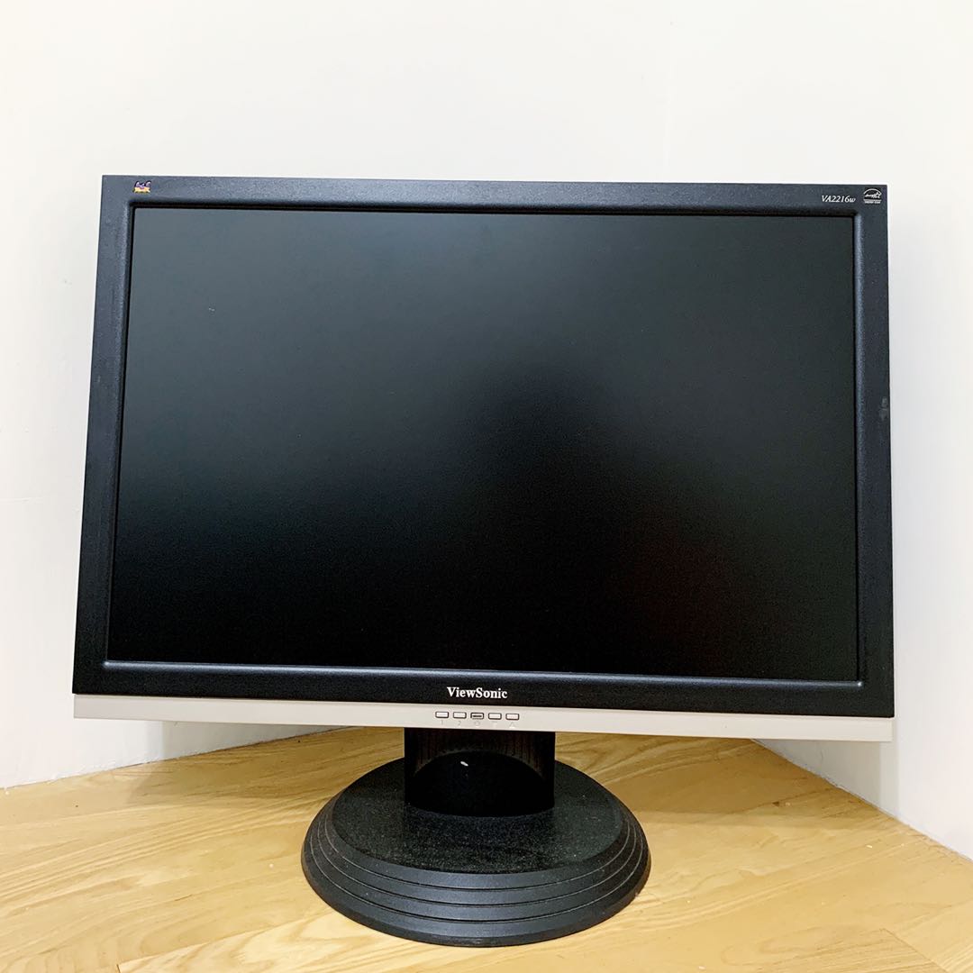 VIEWSONIC 22吋 彩色液晶顯示器 三隻鳥 螢幕 LED 寬螢幕 裸機 VA2216W-2 OTH-M TP0-22 #吃土, 電腦及 ...