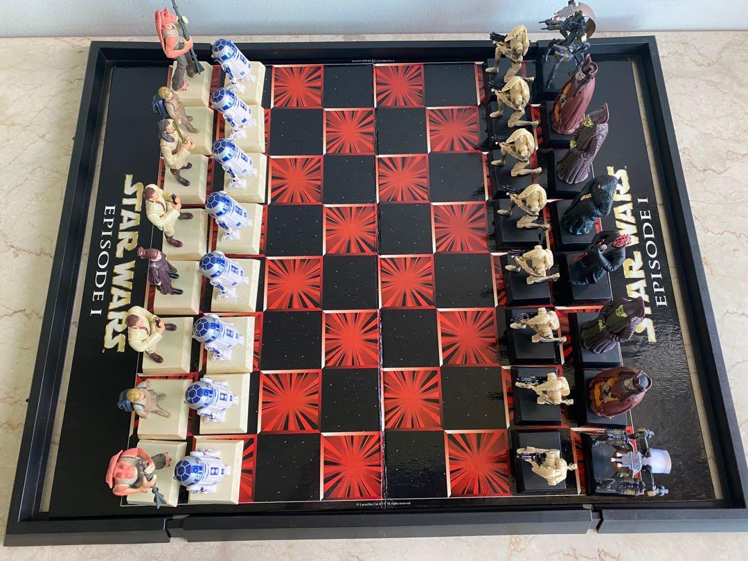 Vintage 1999 A La Carte Star Wars Chess-Schach Collector's 3D Chess Set  Game Boxed Rare