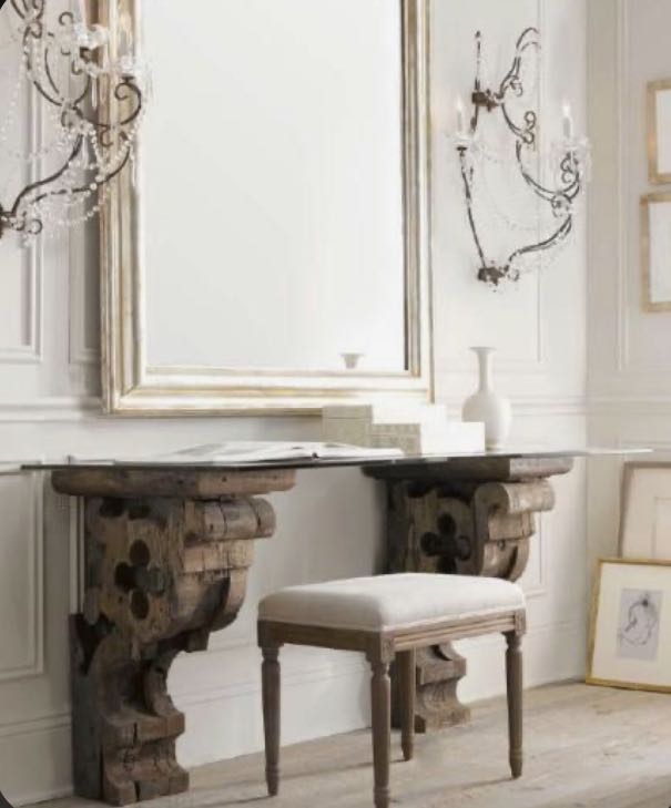 Vintage 90s Restoration Hardware Corbel Desk Crate Barrel