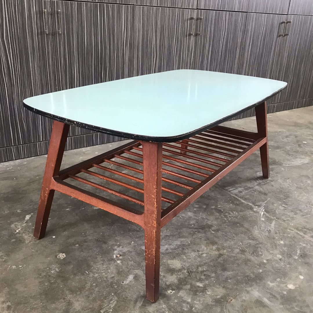 Vintage Coffee Table 70's/80's Oval Formica, Furniture & Home Living ...