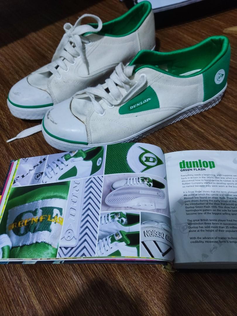 Dunlop green flash tennis shoes shop