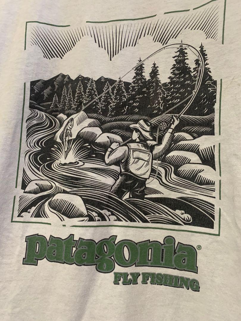 Vintage Patagonia Fly Fishing Tee Shirt, Men's Fashion, Tops