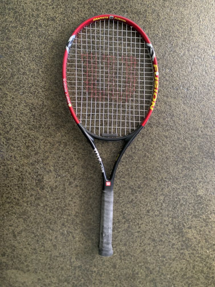 Wilson graphite fusion tennis racket, Sports Equipment, Sports & Games ...