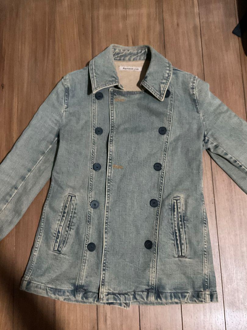 women retro denim jacket, Fesyen Wanita 