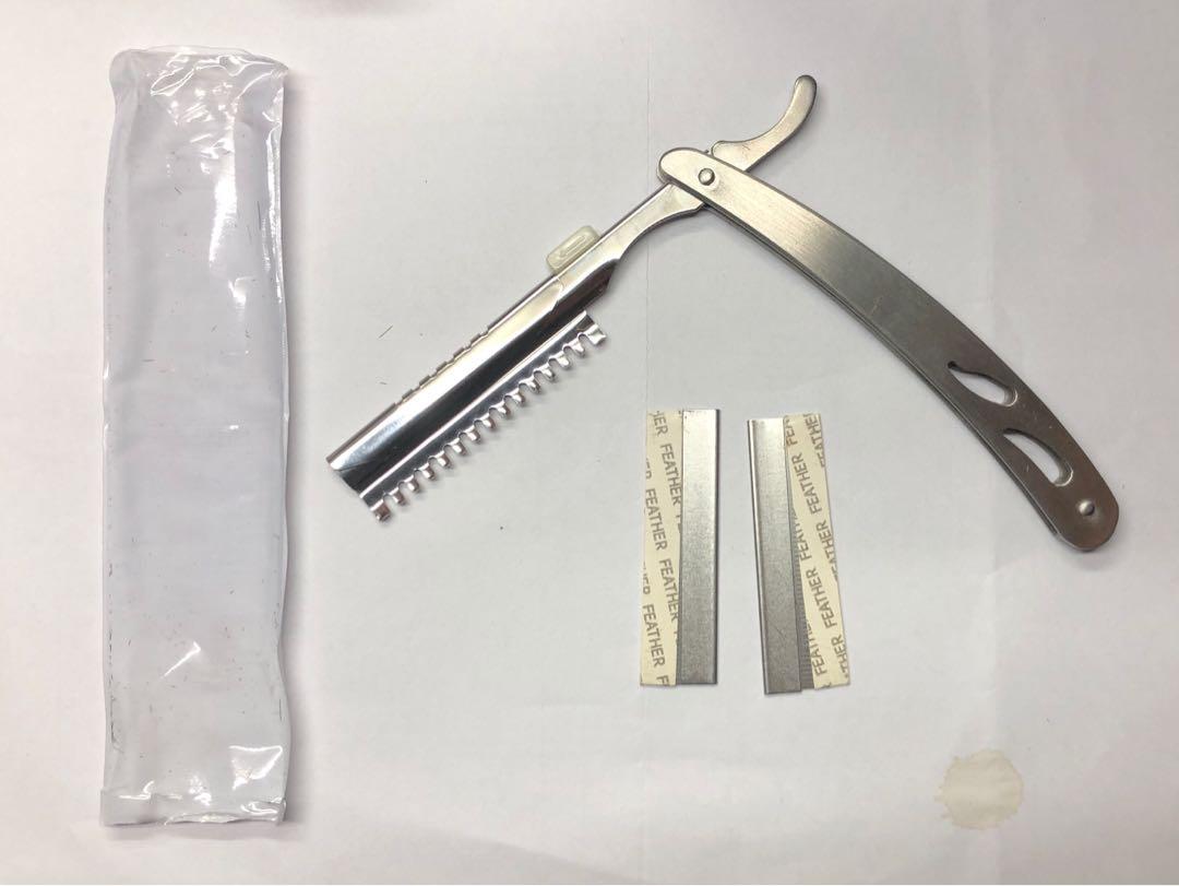 老式傳統不鏽鋼剃鬚刀直剃刀 刀片x2 Stainless Steel Old Fashioned Straight Razor 美容 化妝品 男士美容 護理on Carousell