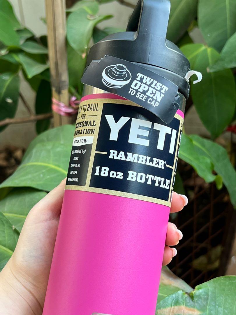 YETI Rambler 18 oz Bottle, Vacuum Insulated, Stainless Steel with Straw  Cap, Harbor Pink