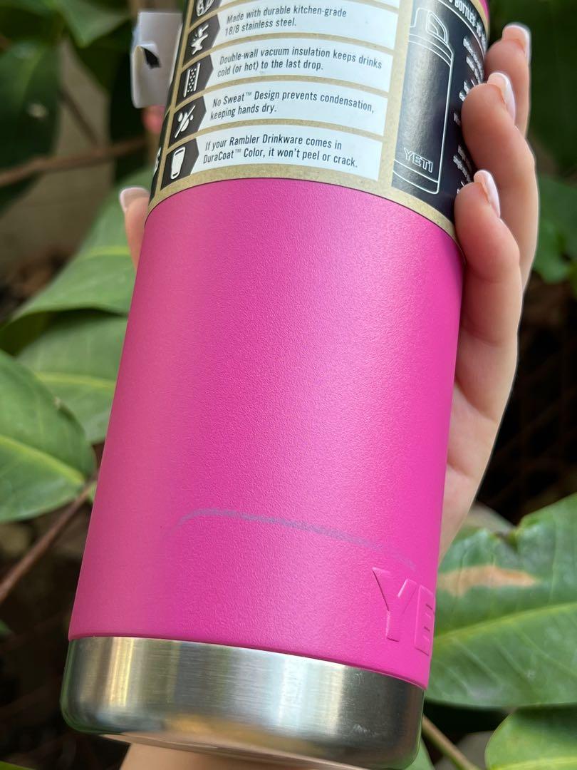 YETI Rambler 18 oz Bottle, Vacuum Insulated, Stainless Steel with Chug Cap,  Ice Pink