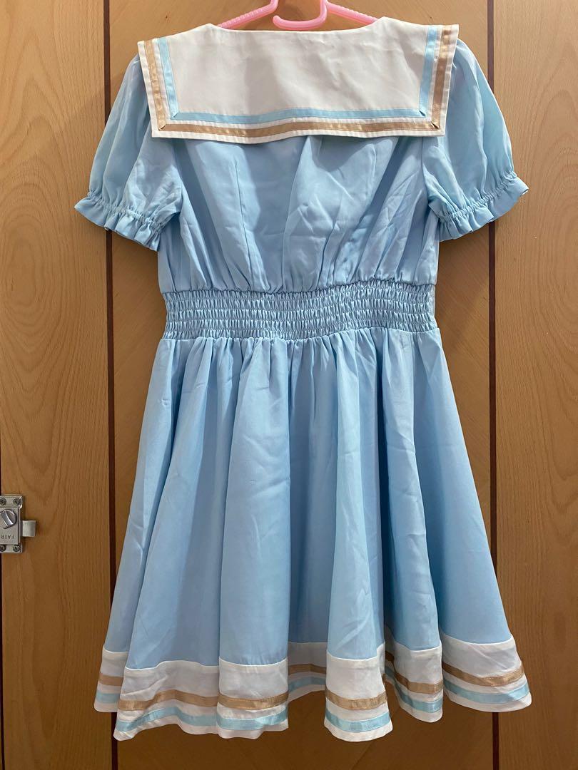 Yumetenbo 夢展望light blue sailor one-piece dress, 女裝, 連身裙