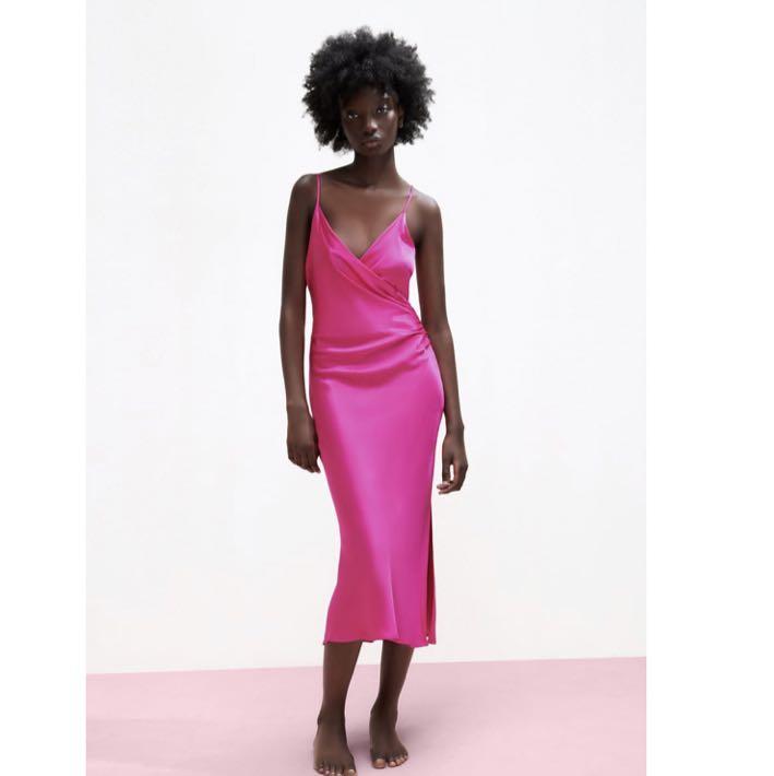 Hot pink cheap zara dress