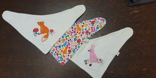3 Bandana bibs for baby