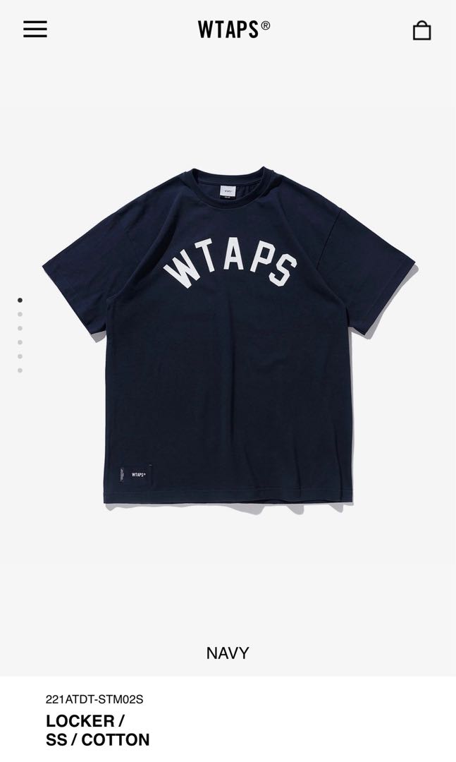 全新Wtaps SS22 Navy Locker tee size XL, 男裝, 上身及套裝, T-shirt ...