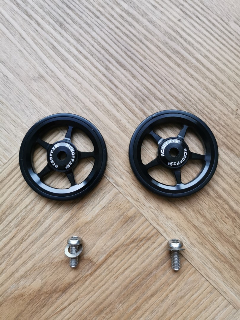 Aceoffix Easy Wheels for Brompton, 3Sixty, Pikes Folding Bikes, Sports