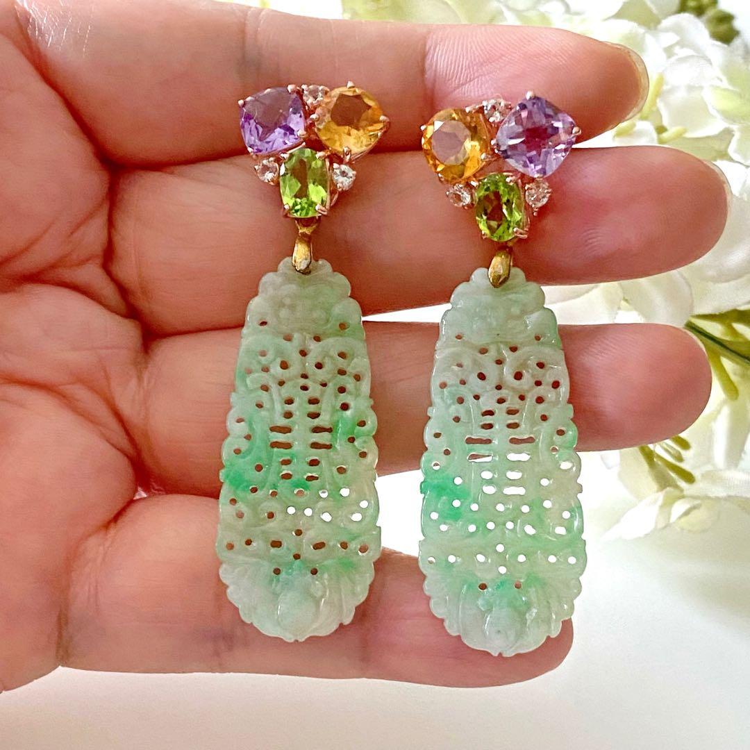 Amethyst and shop citrine earrings
