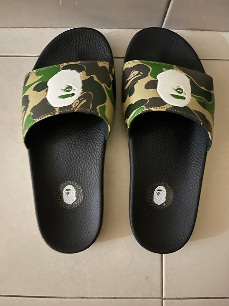 Bape shark store flip flops
