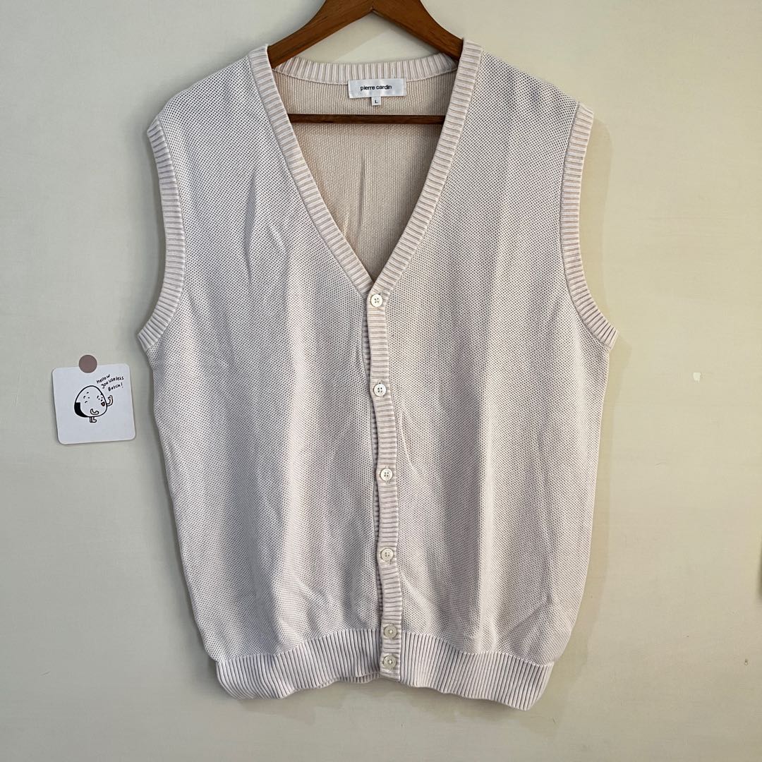 beige sweater vest