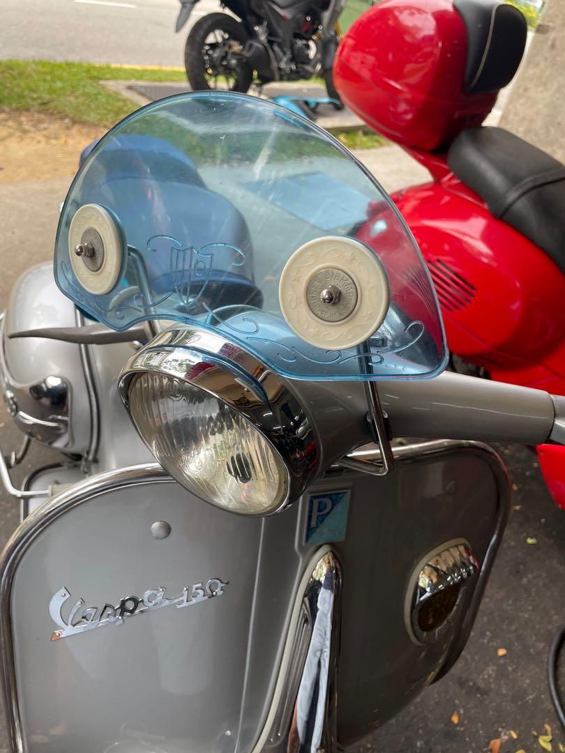 Biemme windscreen Vespa original chrome , Motorcycles, Motorcycle