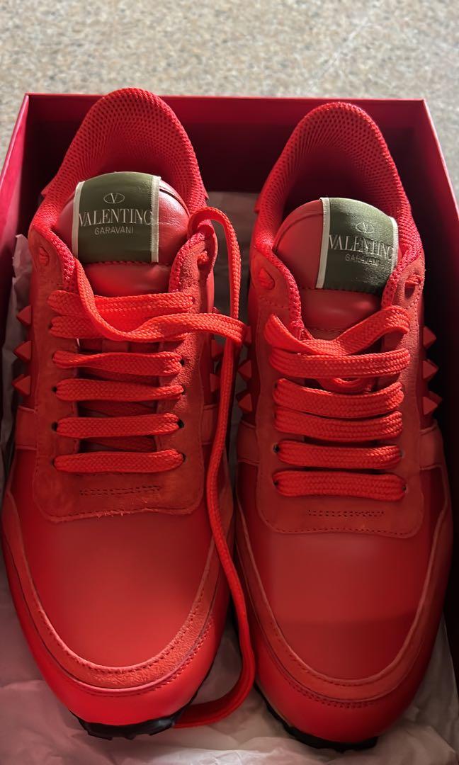 Valentino rockstud outlet sneakers red