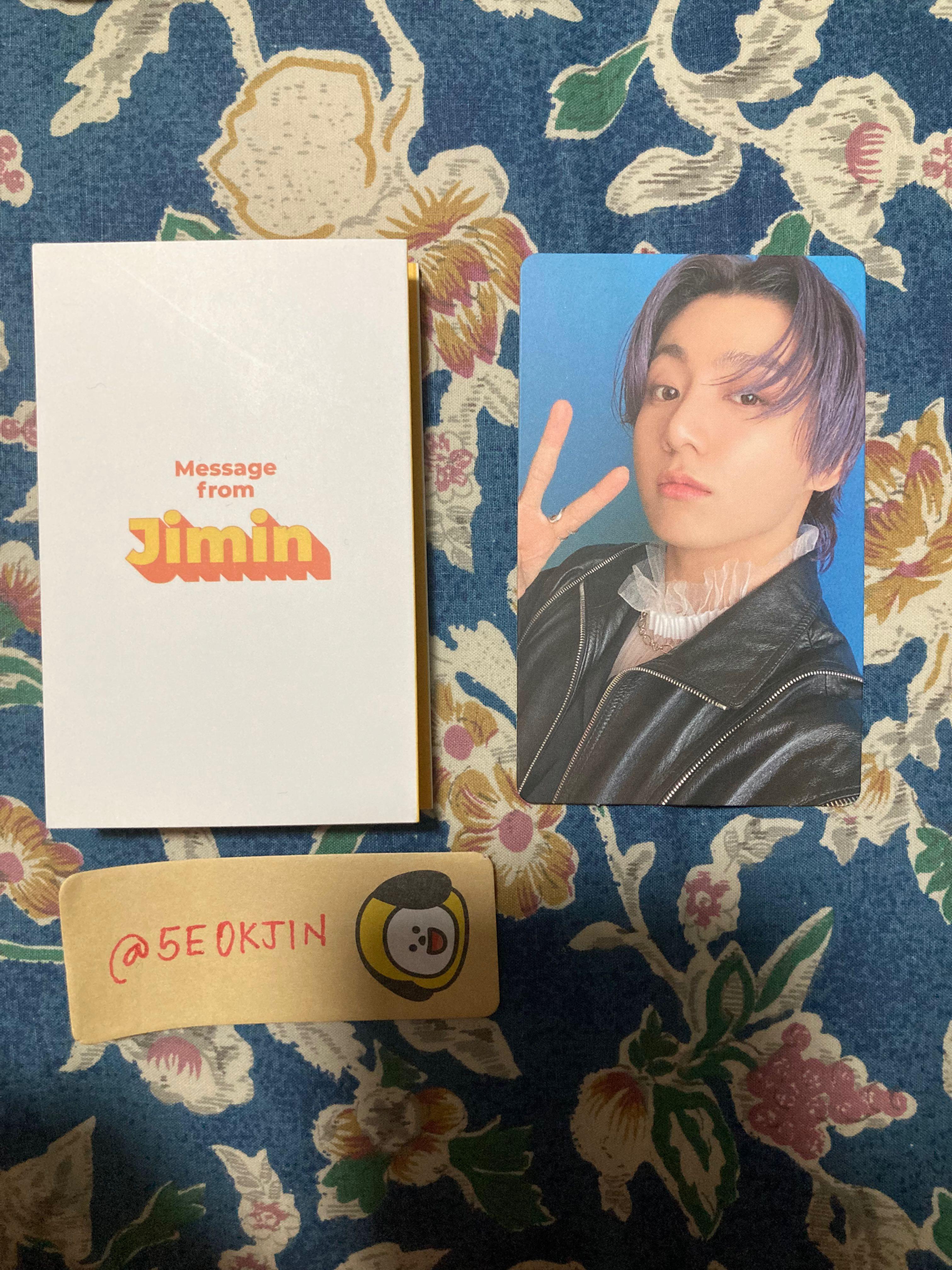 BTS Butter Jungkook Cream PC Jimin Message Photocard, Hobbies & Toys, Memorabilia & Collectibles