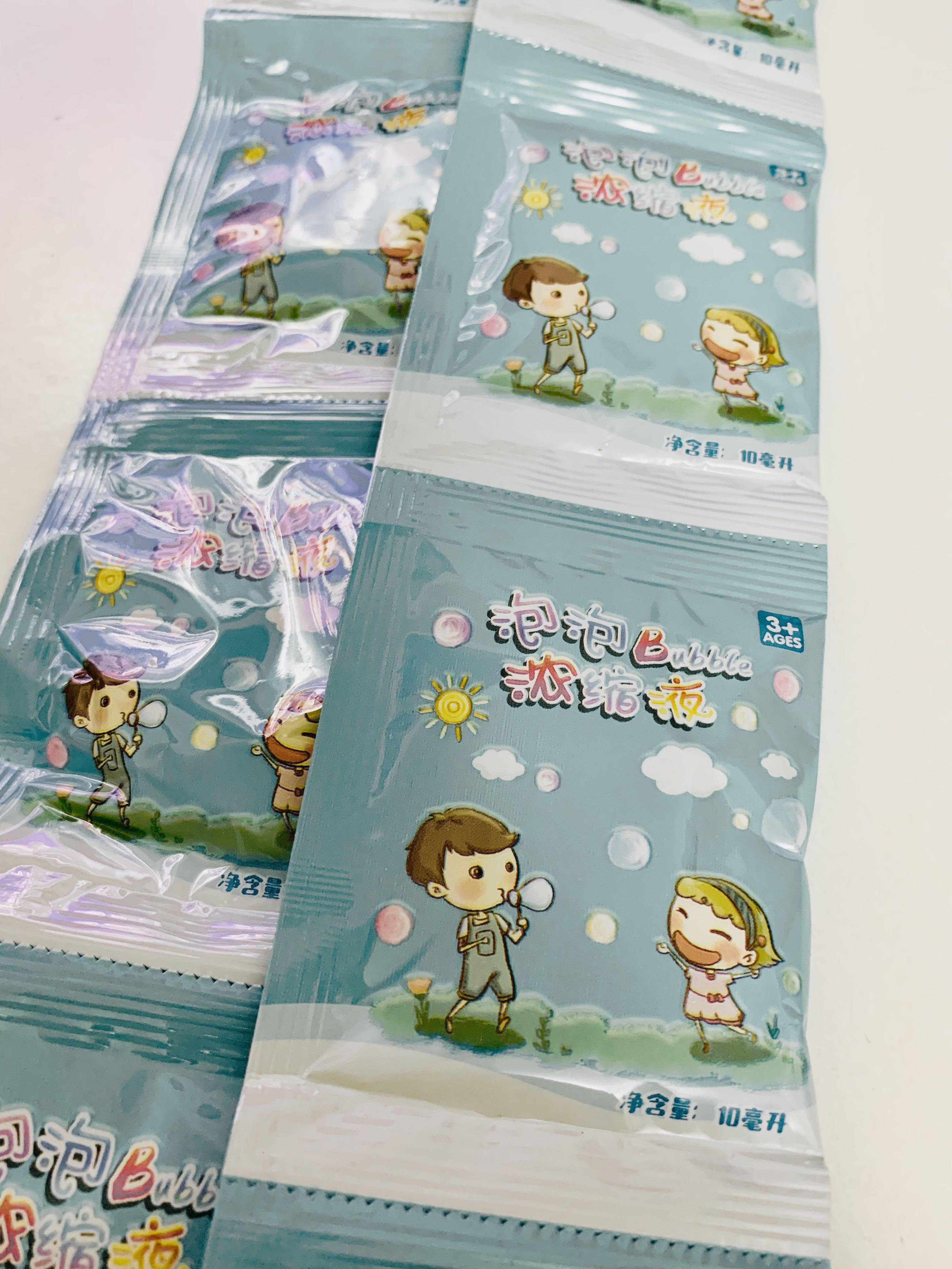 Bubbles Solution Packet (Category: Kids Toys) located in Singapore. Submitted by javeril (Listing ID 1164048791, Image 1). Description: Bubbles Solution for your bubble guns. Large amount of iridescent bubbles! 1 packet 10ml for $0.60 Buy 10 for only $5.