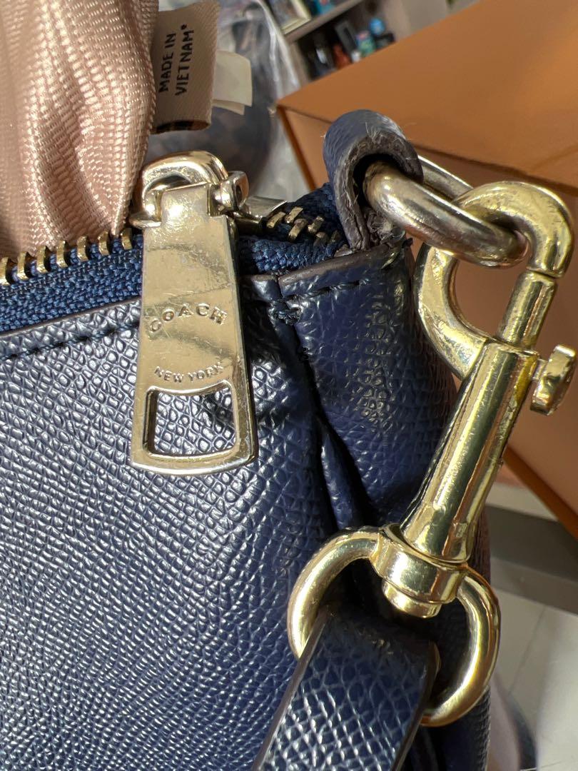 coach blue sling bag