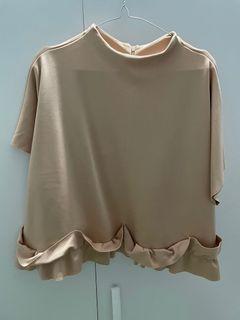 Cotton ink ruffle top