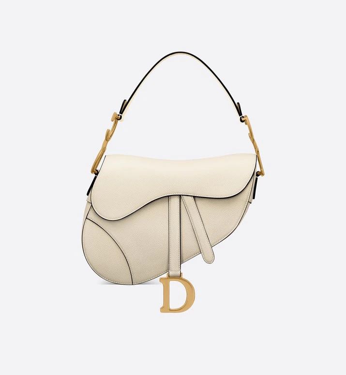 cream dior saddle bag
