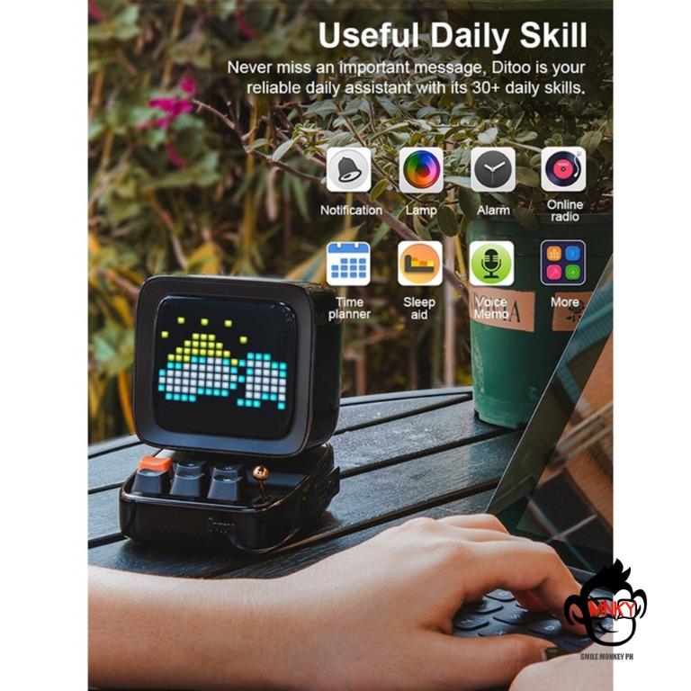 Divoom Ditoo Plus Pixel Art Animation LCD Retro Bluetooth Speaker & Classic Gaming Gadget