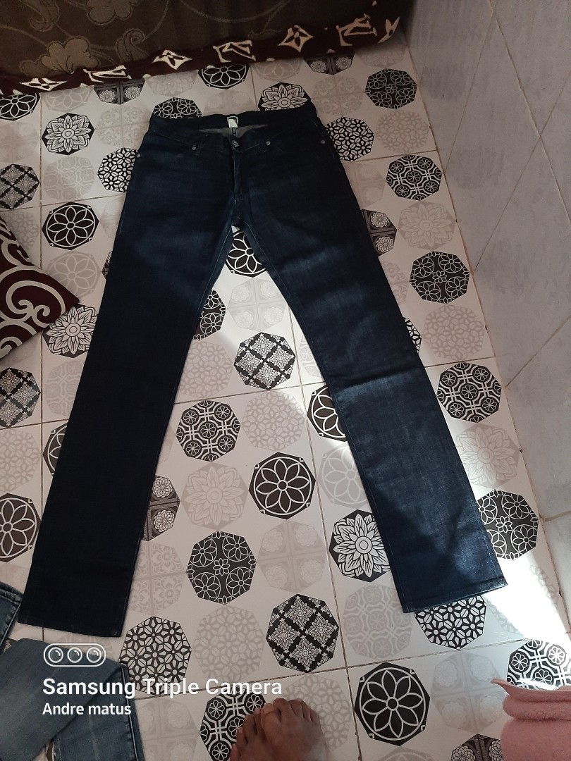 Gap double zipper jeans, Fesyen Pria 