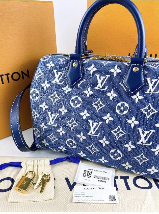 LOUIS VUITTON UNBOXING DENIM SPEEDY BANDOULIERE 25 FROM THE
