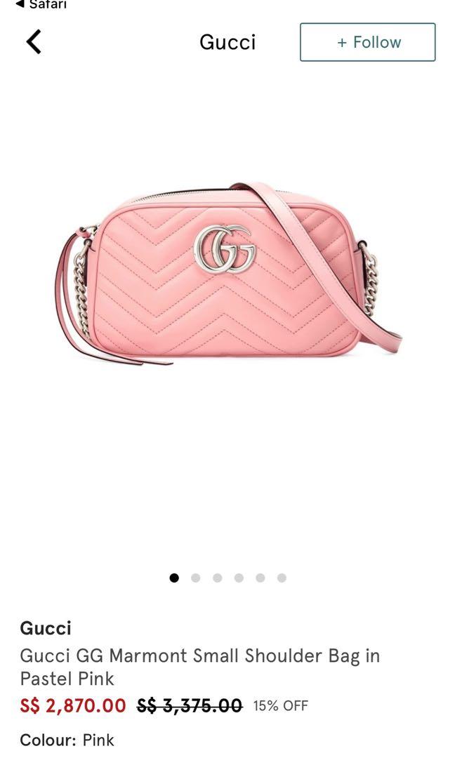Gg marmont small shoulder bag pastel deals