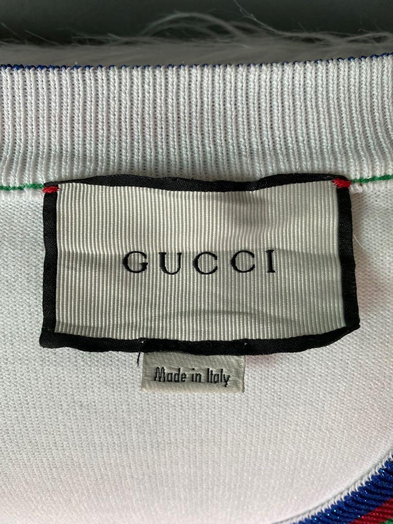 Gucci Web Rabbit Wool Cardigan in Ivory Women s Fashion Coats
