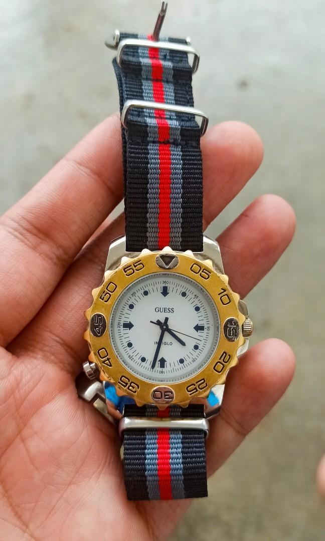 Guess indiglo watch top