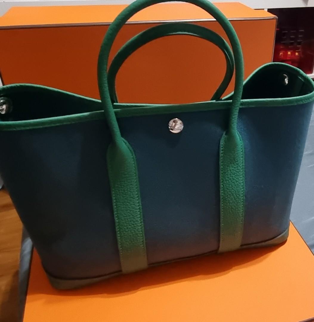 Hermes garden party 30 canvas with 1 piece of twilly, Women's Fashion, Bags  & Wallets, Tote Bags on Carousell