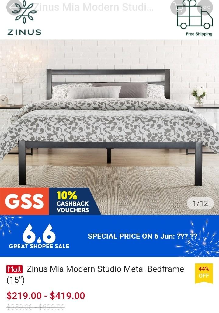 Ikea zinus bed frame discount