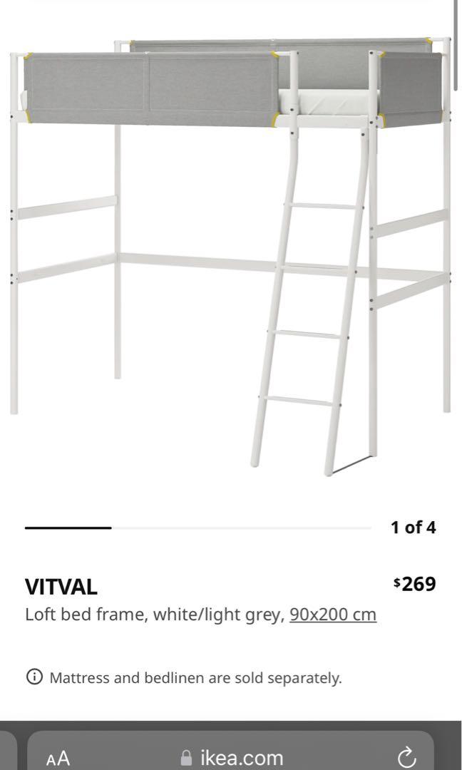 Bed Frames Mattresses On Carou, Ikea Vitval Loft Bed Assembly Instructions Pdf
