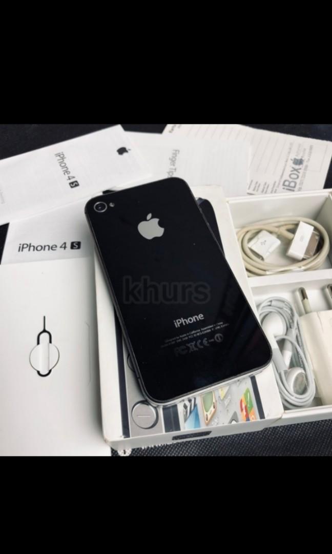 iPhone 4s black 16gb ex iBox collection, Telepon Seluler u0026 Tablet, iPhone,  Others di Carousell