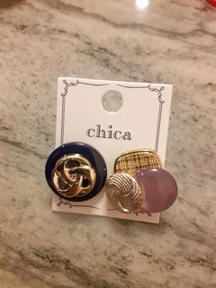 JP vintage buttons earrings  日本 復古 鈕扣造型 耳環64207892354179110