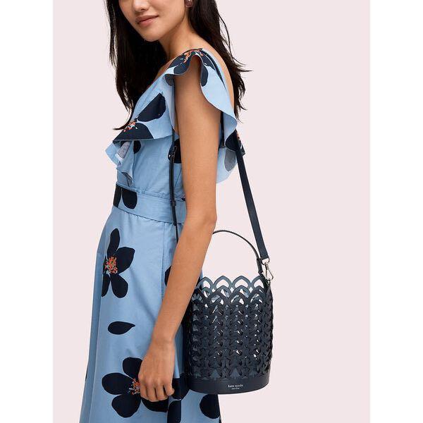 Kate Spade Dorie Bucket Bag (Small - Navy), Luxury, Bags & Wallets on  Carousell