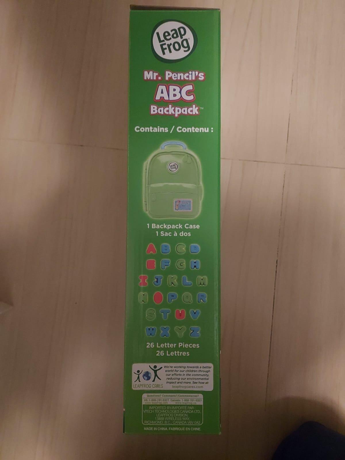 Leapfrog 跳跳蛙 字母拼寫書包 ABC 學習背包 Mr Pencil’s ABC backpack, 興趣及遊戲, 玩具 & 遊戲類 ...